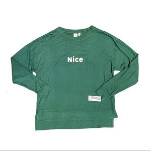 BP. Green super soft "Nice" PJ. Crew neck top M